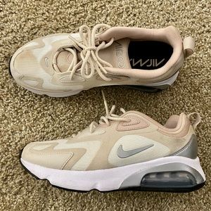 Nike Air Max 200 sneakers in beige and silver